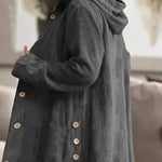 Urban Casual Hooded Corduroy Shirt Jacket