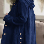 Urban Casual Hooded Corduroy Shirt Jacket