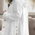 Urban Casual Hooded Corduroy Shirt Jacket