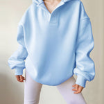 Nadorine Casual Oversized Fit Fleece Hoodie
