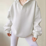 Nadorine Casual Oversized Fit Fleece Hoodie