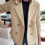 Urban Casual Tweed Patchwork Short Coat