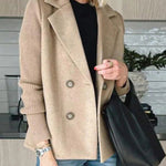Urban Casual Tweed Patchwork Short Coat