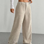 Fashion Corduroy Wide Legs Pants