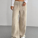 Fashion Corduroy Wide Legs Pants