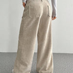 Fashion Corduroy Wide Legs Pants