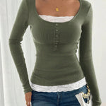 Nadorine Fashion Lace Patchwork Pit-Stripe Knit Top for Women Elegant Date Night Party 2026 | Under $40