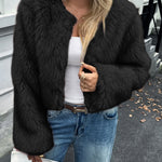 Nadorine Cozy Furry Faux Fur Cropped Jacket