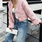 Nadorine Cozy Furry Faux Fur Cropped Jacket