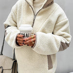 Warm Polar Fleece Stand Collar Sweatshirt