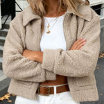 Trendy Fuzzy Fleece Casual Jacket