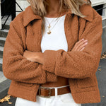 Trendy Fuzzy Fleece Casual Jacket