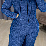 Nadorine Athleisure Hooded Jacket Wide Leg Pants Set
