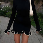Trendy Ruffled Bodycon Short Dress