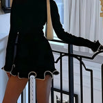 Trendy Ruffled Bodycon Short Dress