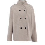 Nadorine Casual Loose Fit Double-Breasted Short Jacket