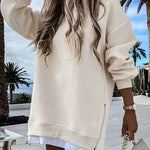 Stylish Loose Fit Fake 2-Piece Sweatshirt