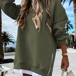 Stylish Loose Fit Fake 2-Piece Sweatshirt