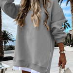 Stylish Loose Fit Fake 2-Piece Sweatshirt