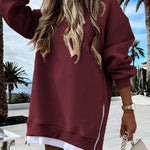 Stylish Loose Fit Fake 2-Piece Sweatshirt