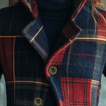 Vintage Plaid Print Tweed Jacket