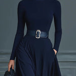 Minimalist Modern Long Sleeve Maxi Dress
