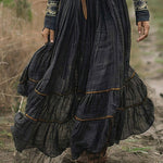 Retro Ethnic Style Lantern Sleeves Dress