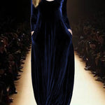 Nadorine Women's Casual Loose Fit Velvet Maxi Dress