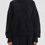 Nadorine Classic Loose Fit Turtleneck Knit Sweater
