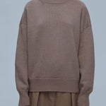 Nadorine Classic Loose Fit Turtleneck Knit Sweater
