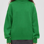 Nadorine Classic Loose Fit Turtleneck Knit Sweater