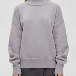 Nadorine Classic Loose Fit Turtleneck Knit Sweater