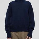 Nadorine Classic Loose Fit Turtleneck Knit Sweater