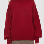 Nadorine Classic Loose Fit Turtleneck Knit Sweater