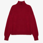 Nadorine Classic Loose Fit Turtleneck Knit Sweater