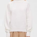 Nadorine Classic Loose Fit Turtleneck Knit Sweater