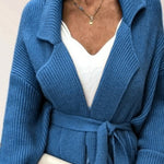 Nadorine Women's Daily Long Chunky Belted Knit Cardigan