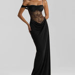Nadorine Elegant Lace Splice Formal Dress for Women Casual Summer Vacation 2026