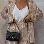 Stylish Shiny Sequin Cardigan