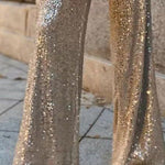 Trendy Sparkly Sequin Bell Pants