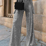 Trendy Sparkly Sequin Bell Pants