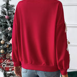 Nadorine Casual Cute Bow Tie Sweatshirt