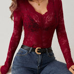 Nadorine Sexy V-Neck Lace Undershirt for Women Elegant Date Night Party 2026 | Under $40