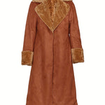 Nadorine 70s Vintage Western Fleece Lined Suede Coat