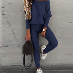 Stylish Off-Shoulder Top and Pants Set