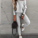 Stylish Off-Shoulder Top and Pants Set