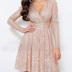 Nadorine Elegant Glitter Sequin Mini Dress for Women Casual Going Out Summer 2026