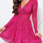 Nadorine Elegant Glitter Sequin Mini Dress for Women Casual Going Out Summer 2026