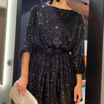 Nadorine Women's Casual Loose Sequin Party Dress