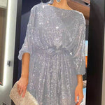 Nadorine Women's Casual Loose Sequin Party Dress